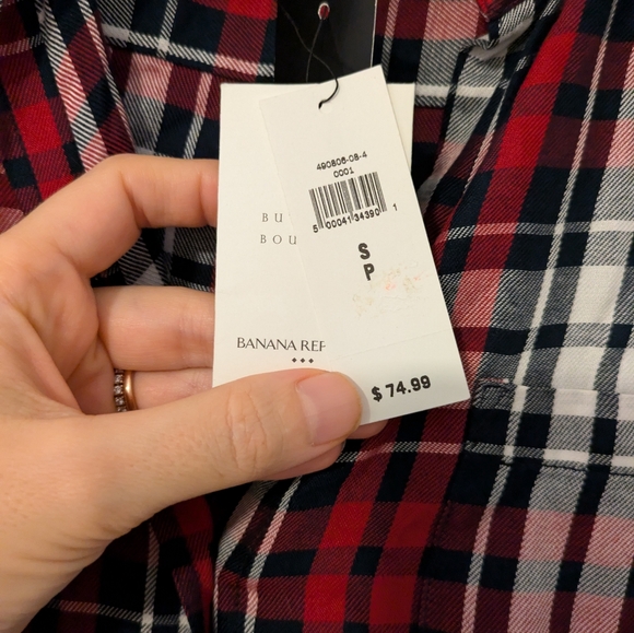 BNWT Banana Republic Boyfriend Fit button-up shirt - Picture 4 of 5